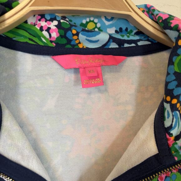 Lilly Pulitzer Leona Jacket Take Me To The Sea XS Preppy Coastal Blue Vacation - Picture 2 of 6
